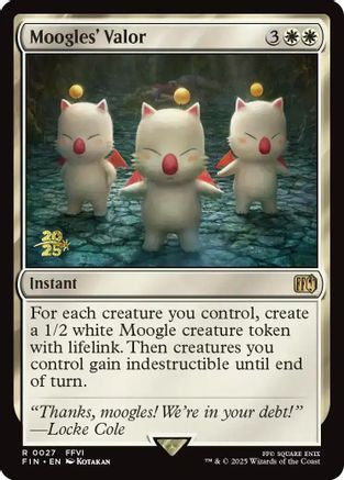 Moogles' Valor (PRE-027) [Prerelease Cards] Foil MTG Single Wizards of the Coast