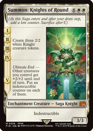 Summon: Knights of Round (PRE-036) [Prerelease Cards] Foil MTG Single Wizards of the Coast