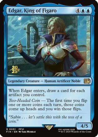 Edgar, King of Figaro (PRE-051) [Prerelease Cards] Foil MTG Single Wizards of the Coast
