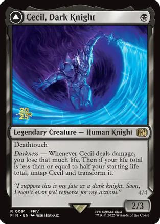 Cecil, Dark Knight (PRE-091) [Prerelease Cards] Foil MTG Single Wizards of the Coast