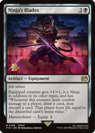 Ninja's Blades (PRE-108) [Prerelease Cards] Foil MTG Single Wizards of the Coast