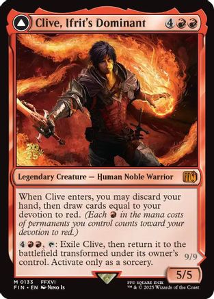 Clive, Ifrit's Dominant (PRE-133) [Prerelease Cards] Foil MTG Single Wizards of the Coast