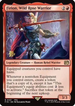 Firion, Wild Rose Warrior (PRE-137) [Prerelease Cards] Foil MTG Single Wizards of the Coast