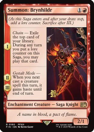 Summon: Brynhildr (PRE-160) [Prerelease Cards] Foil MTG Single Wizards of the Coast