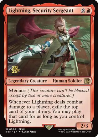 Lightning, Security Sergeant (PRE-560) [Prerelease Cards] Foil MTG Single Wizards of the Coast