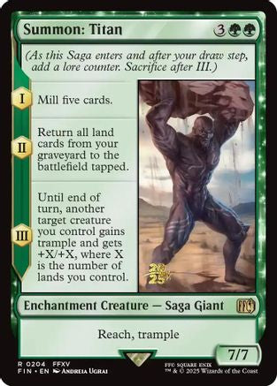 Summon: Titan (PRE-204) [Prerelease Cards] Foil MTG Single Wizards of the Coast
