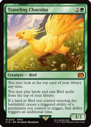 Traveling Chocobo (PRE-210) [Prerelease Cards] Foil MTG Single Wizards of the Coast