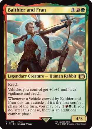 Balthier and Fran (PRE-213) [Prerelease Cards] Foil MTG Single Wizards of the Coast