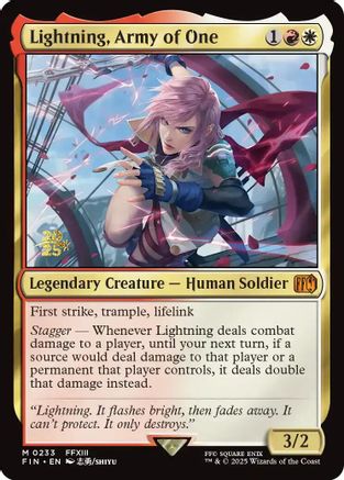 Lightning, Army of One (PRE-233) [Prerelease Cards] Foil MTG Single Wizards of the Coast