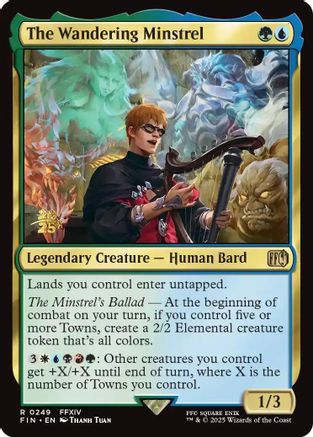 The Wandering Minstrel (PRE-249) [Prerelease Cards] Foil MTG Single Wizards of the Coast