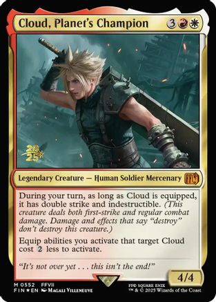 Cloud, Planet's Champion (PRE-552) [Prerelease Cards] Foil MTG Single Wizards of the Coast