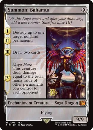 Summon: Bahamut (PRE-001) [Prerelease Cards] Foil MTG Single Wizards of the Coast