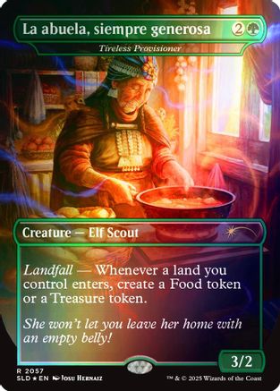 La abuela, siempre generosa - Tireless Provisioner (Rainbow Foil) (SLD-2057) [Secret Lair] Drop Series Foil MTG Single Wizards of the Coast