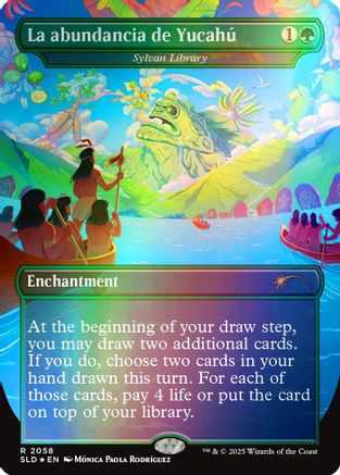 La abundancia de Yucahú - Sylvan Library (Rainbow Foil) (SLD-2058) [Secret Lair] Drop Series Foil MTG Single Wizards of the Coast