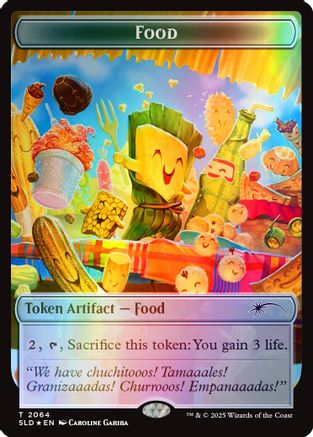 Food Token (2064) (Rainbow Foil) (SLD-2064) [Secret Lair] Drop Series Foil MTG Single Wizards of the Coast