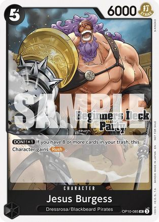Jesus Burgess (Beginners Deck Party [ST-23] - [ST-28] Participation Pack) (OP10-085) [One Piece Promotion Cards] One Piece Single Bandai