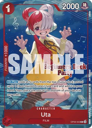 Uta (Beginners Deck Party [ST-23] - [ST-28] Winner Pack) (OP09-002) [One Piece Promotion Cards] Foil One Piece Single Bandai
