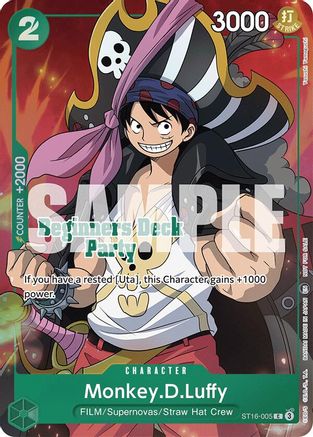 Monkey.D.Luffy (Beginners Deck Party [ST-23] - [ST-28] Winner Pack) (ST16-005) [One Piece Promotion Cards] Foil One Piece Single Bandai