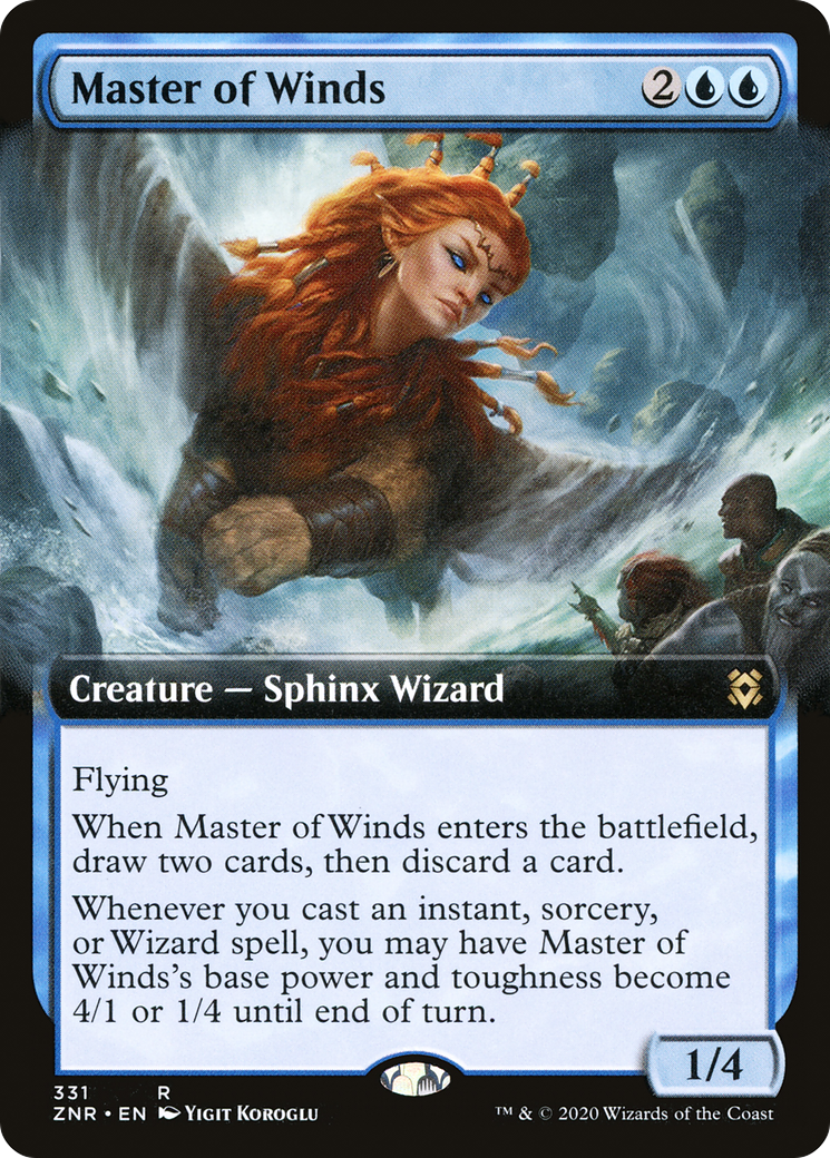 Master of Winds (ZNR-331) [Zendikar Rising] (Extended Art) MTG Single Wizards of the Coast