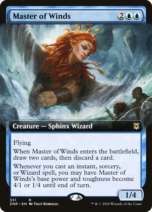 Master of Winds (ZNR-331) [Zendikar Rising] (Extended Art) MTG Single Wizards of the Coast