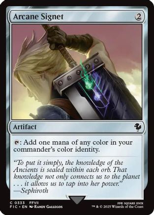 Arcane Signet (0333) (Surge Foil) (FIC-333) [Commander: FINAL FANTASY] Foil MTG Single Wizards of the Coast