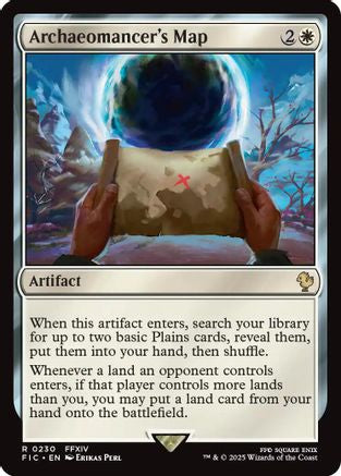 Archaeomancer's Map (Surge Foil) (FIC-230) [Commander: FINAL FANTASY] Foil MTG Single Wizards of the Coast