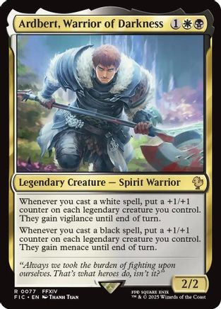 Ardbert, Warrior of Darkness (Surge Foil) (FIC-077) [Commander: FINAL FANTASY] Foil MTG Single Wizards of the Coast
