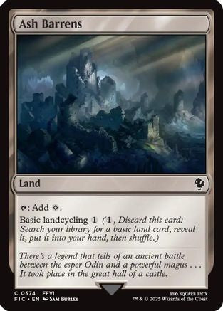 Ash Barrens (Surge Foil) (FIC-374) [Commander: FINAL FANTASY] Foil MTG Single Wizards of the Coast