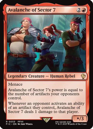 Avalanche of Sector 7 (Surge Foil) (FIC-053) [Commander: FINAL FANTASY] Foil MTG Single Wizards of the Coast