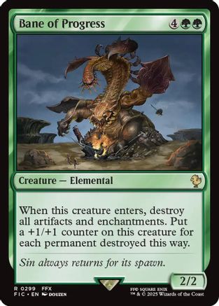 Bane of Progress (Surge Foil) (FIC-299) [Commander: FINAL FANTASY] Foil MTG Single Wizards of the Coast
