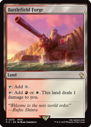 Battlefield Forge (Surge Foil) (FIC-375) [Commander: FINAL FANTASY] Foil MTG Single Wizards of the Coast