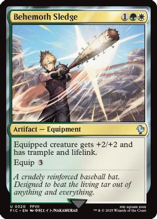 Behemoth Sledge (Surge Foil) (FIC-320) [Commander: FINAL FANTASY] Foil MTG Single Wizards of the Coast