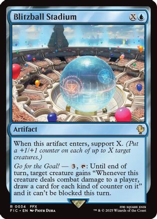 Blitzball Stadium (Surge Foil) (FIC-034) [Commander: FINAL FANTASY] Foil MTG Single Wizards of the Coast