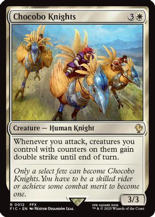Chocobo Knights (Surge Foil) (FIC-012) [Commander: FINAL FANTASY] Foil MTG Single Wizards of the Coast