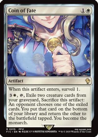 Coin of Fate (Surge Foil) (FIC-015) [Commander: FINAL FANTASY] Foil MTG Single Wizards of the Coast