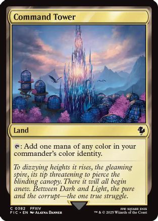 Command Tower (0382) (Surge Foil) (FIC-382) [Commander: FINAL FANTASY] Foil MTG Single Wizards of the Coast
