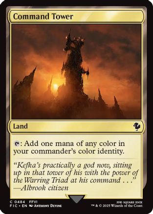 Command Tower (0484) (Surge Foil) (FIC-484) [Commander: FINAL FANTASY] Foil MTG Single Wizards of the Coast