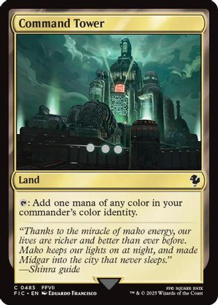 Command Tower (0485) (Surge Foil) (FIC-485) [Commander: FINAL FANTASY] Foil MTG Single Wizards of the Coast