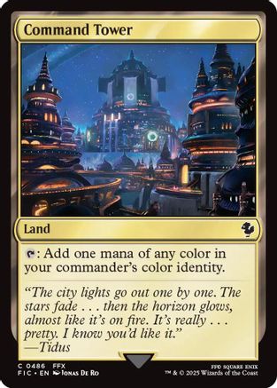 Command Tower (0486) (Surge Foil) (FIC-486) [Commander: FINAL FANTASY] Foil MTG Single Wizards of the Coast