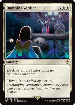 Damning Verdict (Surge Foil) (FIC-239) [Commander: FINAL FANTASY] Foil MTG Single Wizards of the Coast