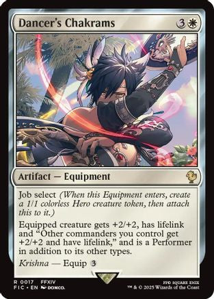Dancer's Chakrams (Surge Foil) (FIC-017) [Commander: FINAL FANTASY] Foil MTG Single Wizards of the Coast