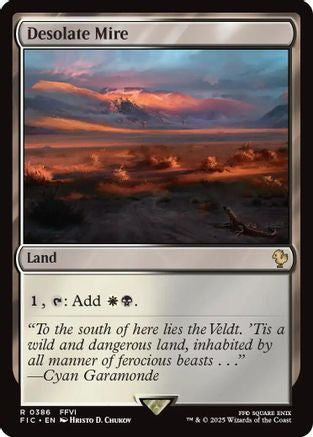 Desolate Mire (Surge Foil) (FIC-386) [Commander: FINAL FANTASY] Foil MTG Single Wizards of the Coast