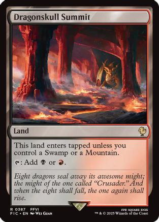 Dragonskull Summit (Surge Foil) (FIC-387) [Commander: FINAL FANTASY] Foil MTG Single Wizards of the Coast