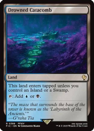 Drowned Catacomb (Surge Foil) (FIC-388) [Commander: FINAL FANTASY] Foil MTG Single Wizards of the Coast