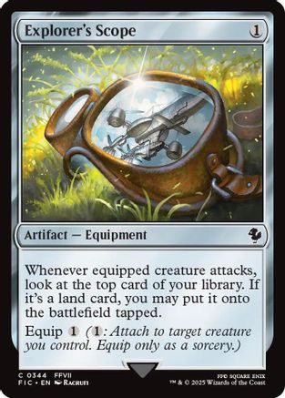 Explorer's Scope (Surge Foil) (FIC-344) [Commander: FINAL FANTASY] Foil MTG Single Wizards of the Coast