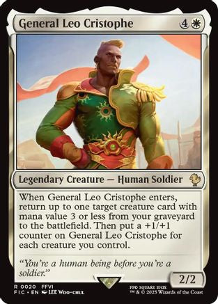 General Leo Cristophe (Surge Foil) (FIC-020) [Commander: FINAL FANTASY] Foil MTG Single Wizards of the Coast
