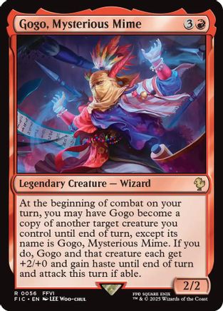Gogo, Mysterious Mime (Surge Foil) (FIC-056) [Commander: FINAL FANTASY] Foil MTG Single Wizards of the Coast