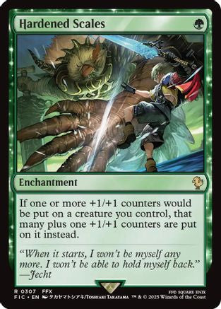 Hardened Scales (Surge Foil) (FIC-307) [Commander: FINAL FANTASY] Foil MTG Single Wizards of the Coast