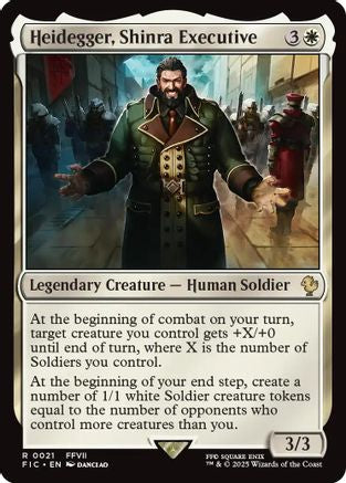 Heidegger, Shinra Executive (Surge Foil) (FIC-021) [Commander: FINAL FANTASY] Foil MTG Single Wizards of the Coast