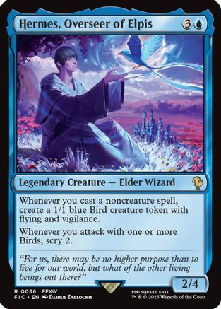 Hermes, Overseer of Elpis (Surge Foil) (FIC-036) [Commander: FINAL FANTASY] Foil MTG Single Wizards of the Coast